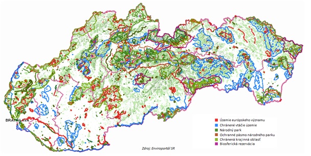 Mapa chránených území