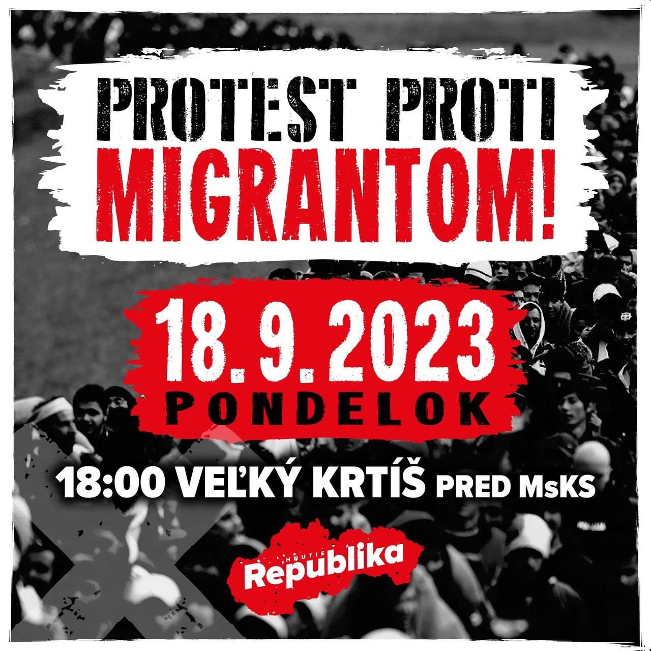 Veľký protest proti Migrantom už tento pondelok vo Veľkom Krtíši